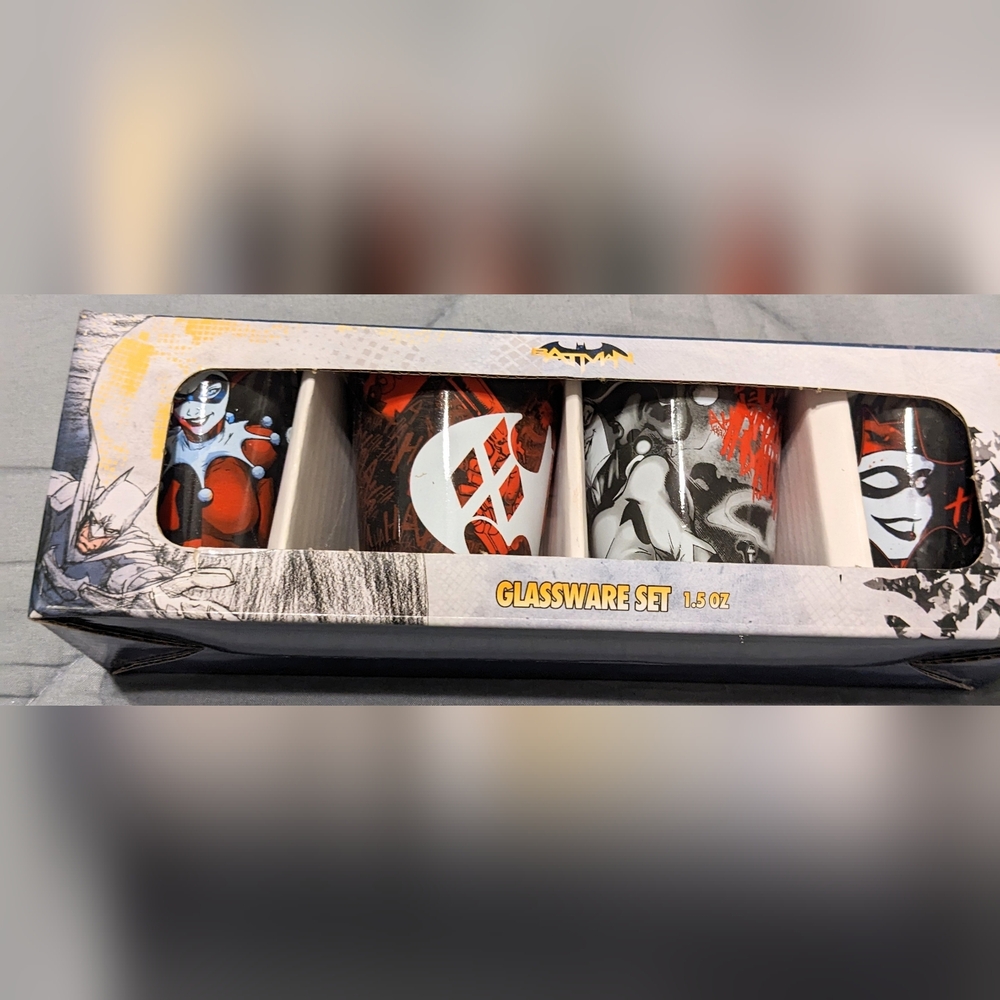 DC Comics Batman Harley Quinn Glassware Shot Glass Set